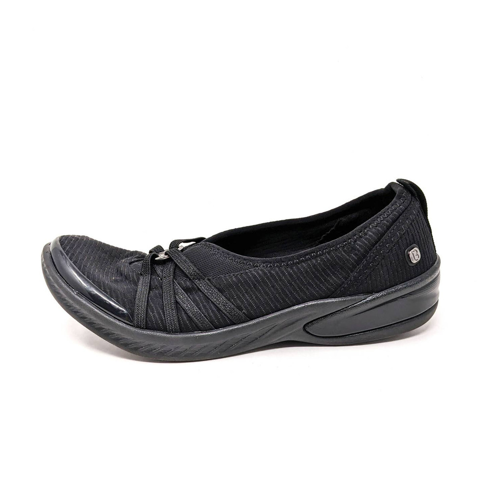 Bzees Shoes Womens 7 Niche Black Flats Slip On Comfort Sneakers